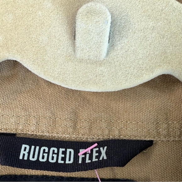 Carhartt Rugged Flex Men Shirt Short Sleeve Relaxed Fit Midweight Khaki Size XXL - Picture 6 of 14